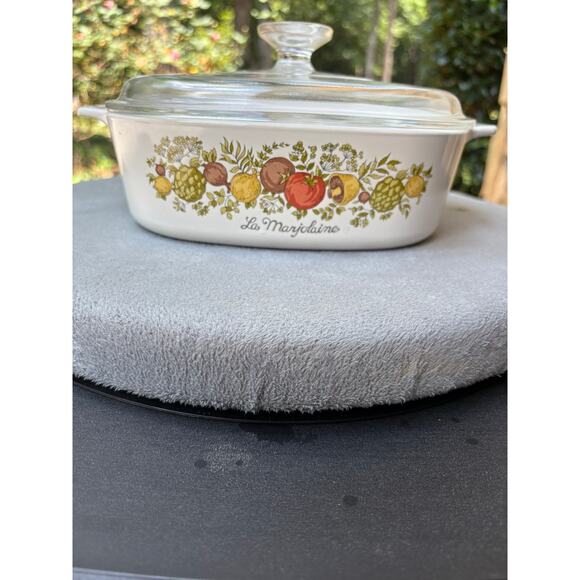 Vintage Corning Ware “Le Romarin” Dish – Spice of Life – 10x10 - Picture 4 of 11